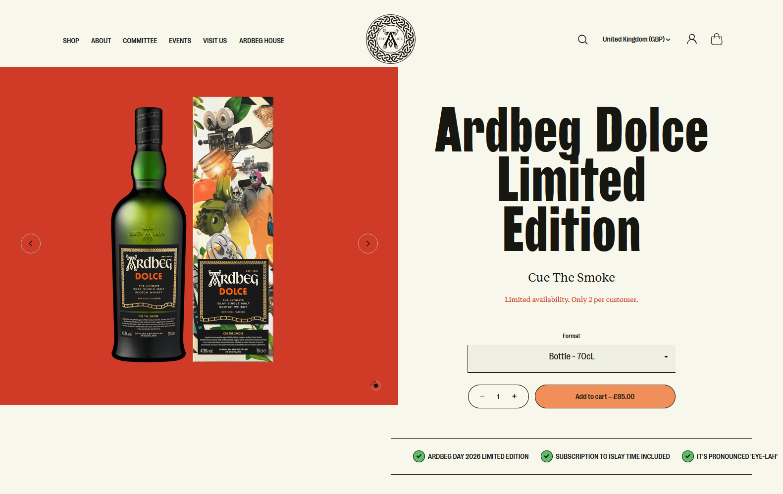 Ardbeg Dolce Limited Edition